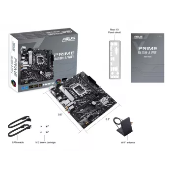 Placa base ASUS PRIME H610M-A WIFI — Intel H610, LGA 1700, micro ATX, DDR5, 2x DIMM, Wi-Fi 5, audio 7.1