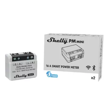 Interruptor inteligente Shelly PM Mini Gen3 inalámbrico 110-240V 1,2W