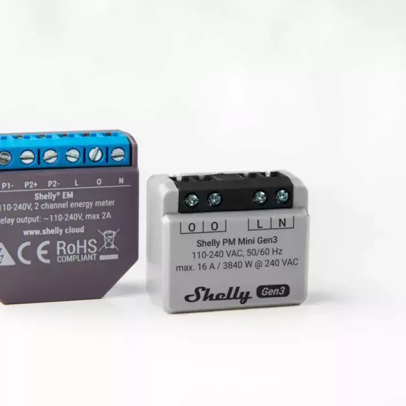 Interruptor inteligente Shelly PM Mini Gen3 inalámbrico 110-240V 1,2W
