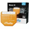 Interruptor inteligente Shelly Qubino Wave i4 — controlador de escenas inalámbrico 110–240 V, 16 A, 50/60 Hz, naranja