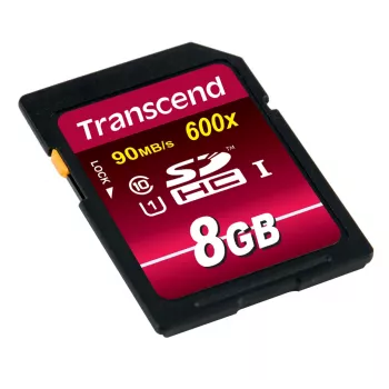 Memoria flash Transcend 8 GB SDHC Class 10 UHS-I 600x TS8GSDHC10U1