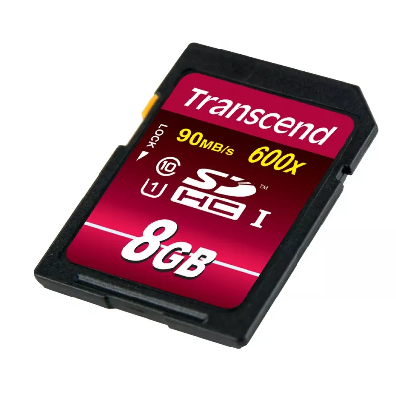 Memoria flash Transcend 8 GB SDHC Class 10 UHS-I 600x TS8GSDHC10U1