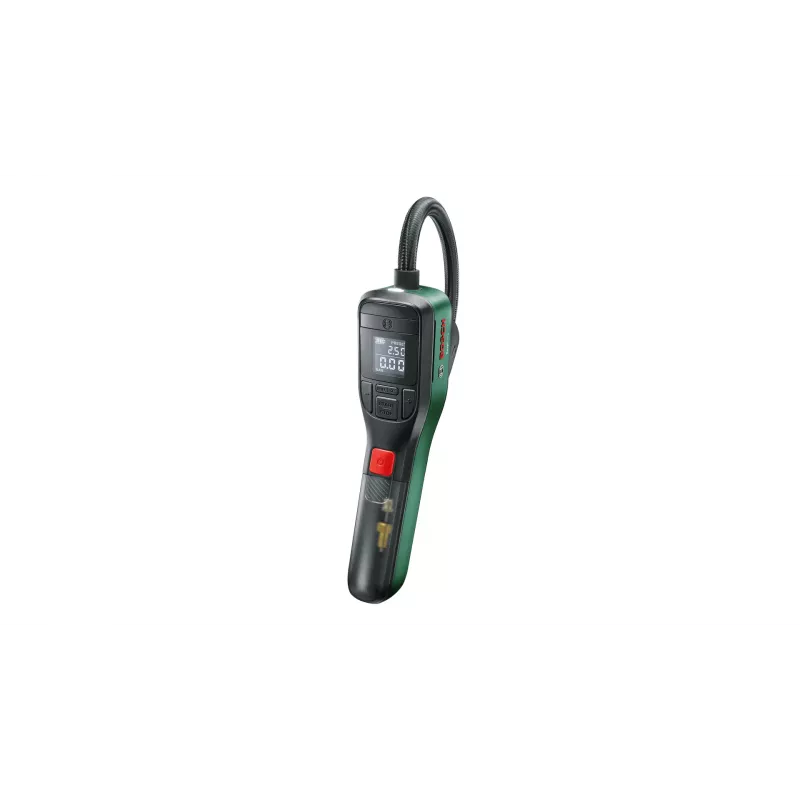 Bomba de aire eléctrica Bosch 0.603.947.000 — portátil, recargable, 10 bar (150–150 psi), 3000 mAh, USB‑C, 10 l/min, con manguera y accesorios
