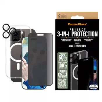 PanzerGlass 3 en 1 Privacy Protection Bundle iPhone '24 6,3