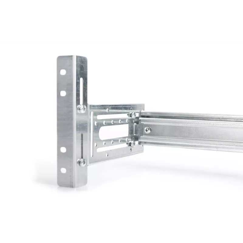 Soporte para carril DIN DIGITUS, 4U, 178 x 483 x 223 mm, galvanizado, incl. carril DIN, profundidad y altura variables