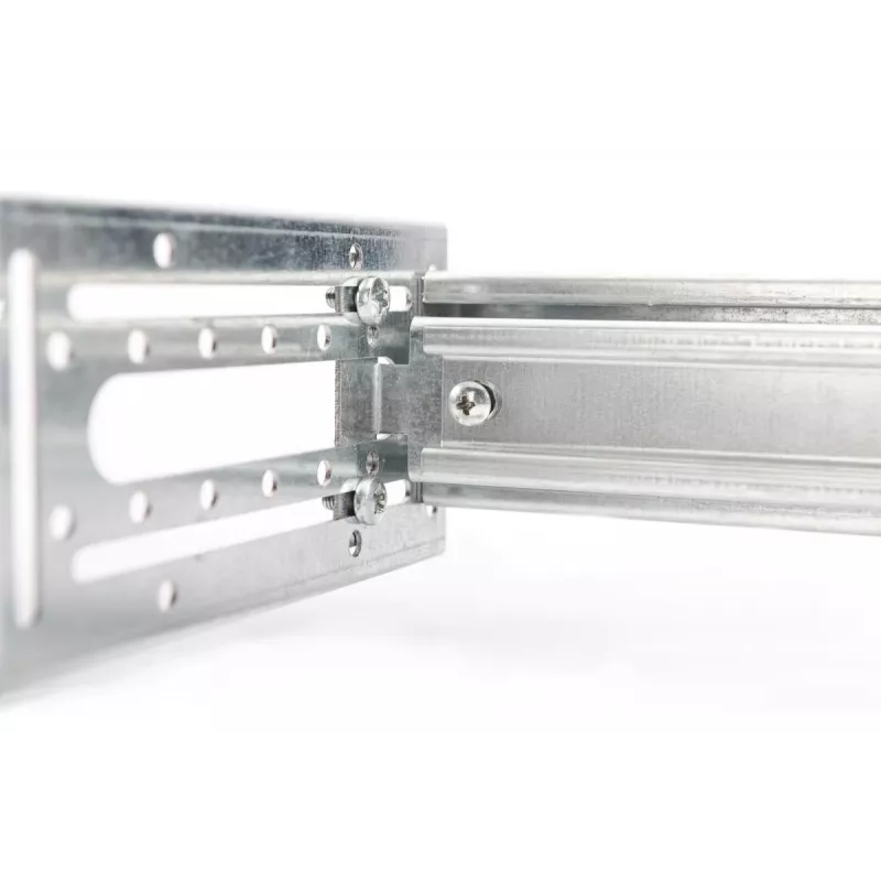 Soporte para carril DIN DIGITUS, 4U, 178 x 483 x 223 mm, galvanizado, incl. carril DIN, profundidad y altura variables