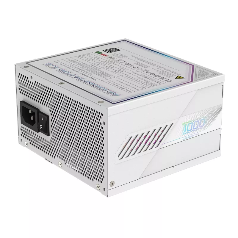 Fuente de alimentación GIGABYTE AORUS ELITE P1000W ATX 3.1 1000W 80 PLUS Platinum Totalmente modular Blanco, 6x (6+2) PCIe, 8 SATA