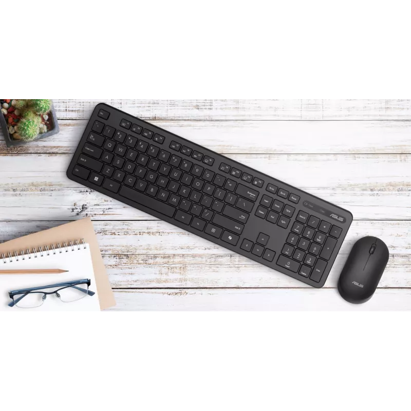 Teclado y ratón ASUS CW100 Universal RF inalámbrico + USB Negro