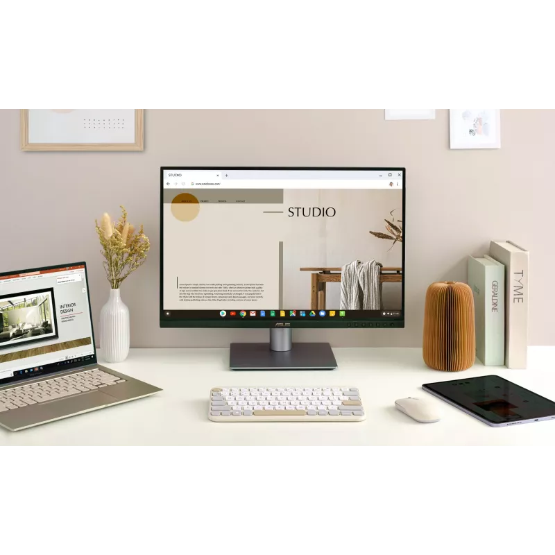 Teclado ASUS Marshmallow KW100 Inalámbrico Bluetooth QWERTZ Beige Gris Blanco