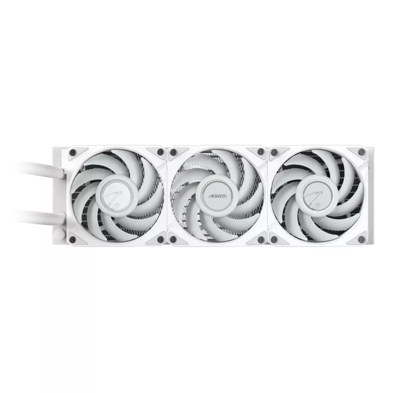Refrigeración líquida para CPU GIGABYTE AORUS WATERFORCE II 360 ICE AIO - 3 ventiladores ARGB de 120 mm, mecanismo de bloqueo deslizante, DAISY-CHAIN, compatible con Intel LGA 1851 y AMD AM5