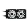 Refrigeración líquida para CPU GIGABYTE AORUS WATERFORCE II 240 AIO – 2 ventiladores ARGB de 120 mm, mecanismo de bloqueo deslizante, DAISY-CHAIN, compatible con Intel LGA 1851 y AMD AM5