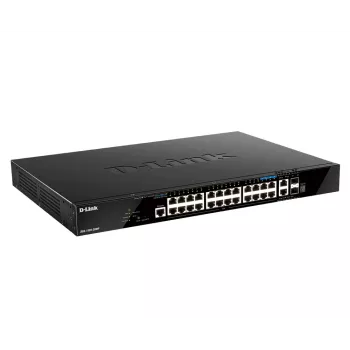 Switch de red D-Link DGS-1520-28MP/E gestionado L3 Gigabit Ethernet (10/100/1000) Power over Ethernet (PoE) 1U negro