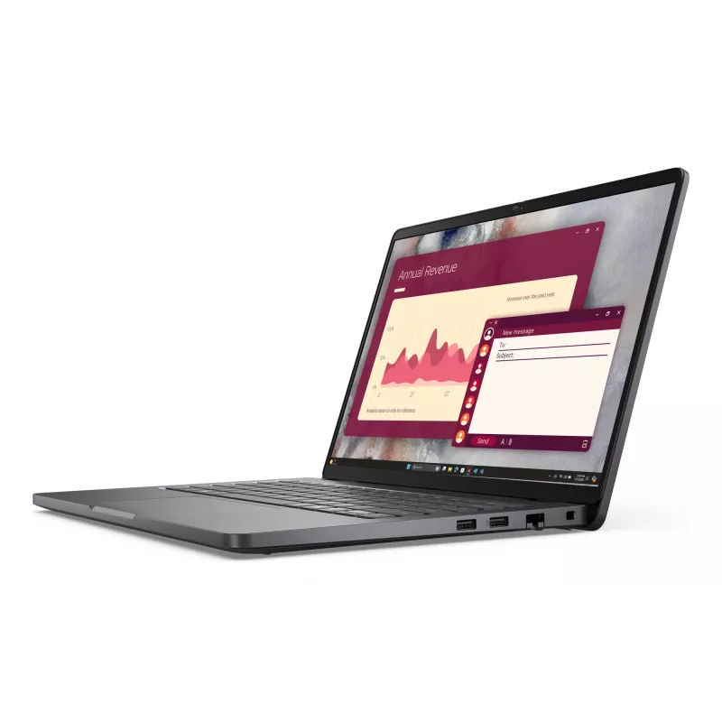 Portátil DELL Pro 14 PC14250 Intel Core 5 120U 35,6 cm (14 inch) Full HD+ 16 GB DDR5-SDRAM 512 GB SSD Wi-Fi 6E (802.11ax) Windows 11 Pro Alemán Negro