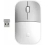 Ratón inalámbrico HP Z3700 Cerámica Blanco, ambidiestro, óptico, RF Wireless, 1200 DPI, Plata, Blanco
