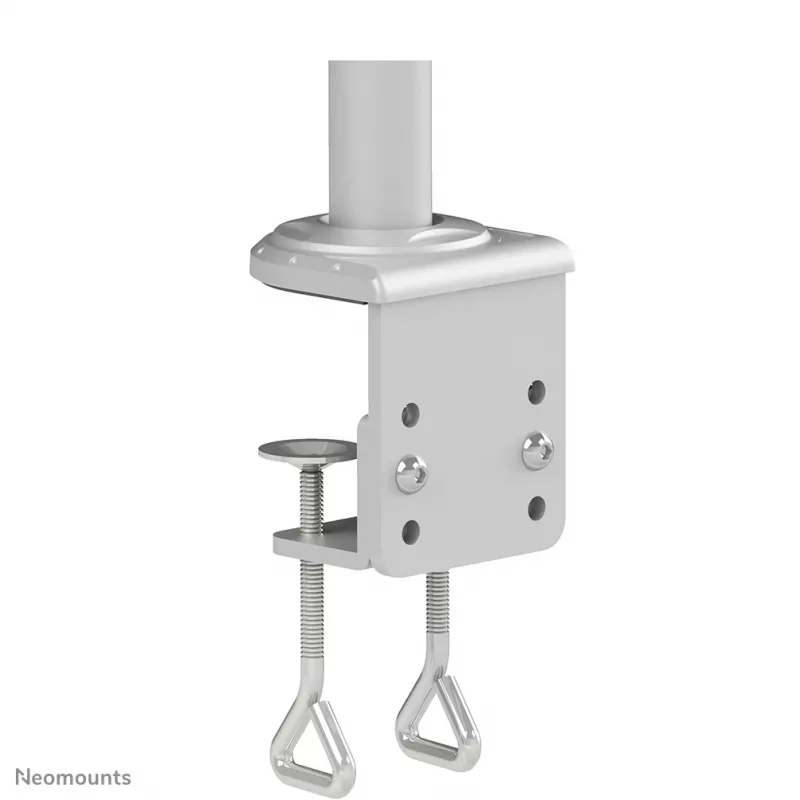 Neomounts FPMA-D935D soporte de escritorio para dos monitores, articulado, con abrazadera, 14–27 pulgadas (35,6–68,6 cm), 6 kg por pantalla, VESA 75x75/100x100, plateado