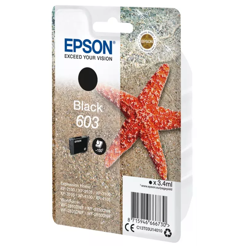 Cartucho de tinta Epson C13T03U14020 1 ud. Original Capacidad estándar Negro