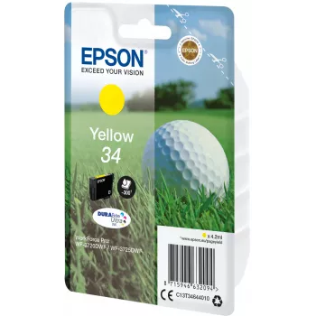 Epson Golfball Pack individual Amarillo 34 Tinta DURABrite Ultra