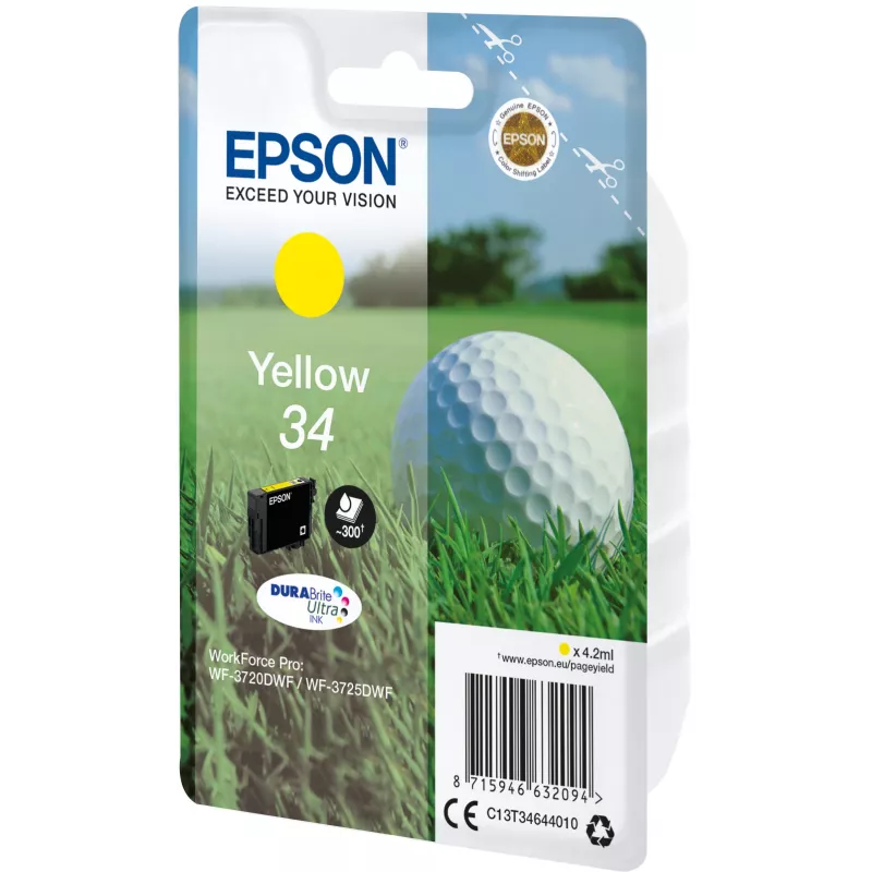 Epson Golfball Pack individual Amarillo 34 Tinta DURABrite Ultra