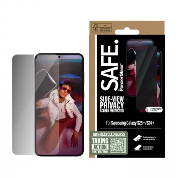 PanzerGlass SAFE. by ® Lámina protectora de pantalla con filtro de privacidad Samsung Galaxy S25+ | S24+ | Ultra-Wide Fit con EasyAligner