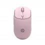 HP 400 Ratón inalámbrico silencioso rosa, ambidiestro, RF Wireless + Bluetooth, 6000 DPI, Rosa