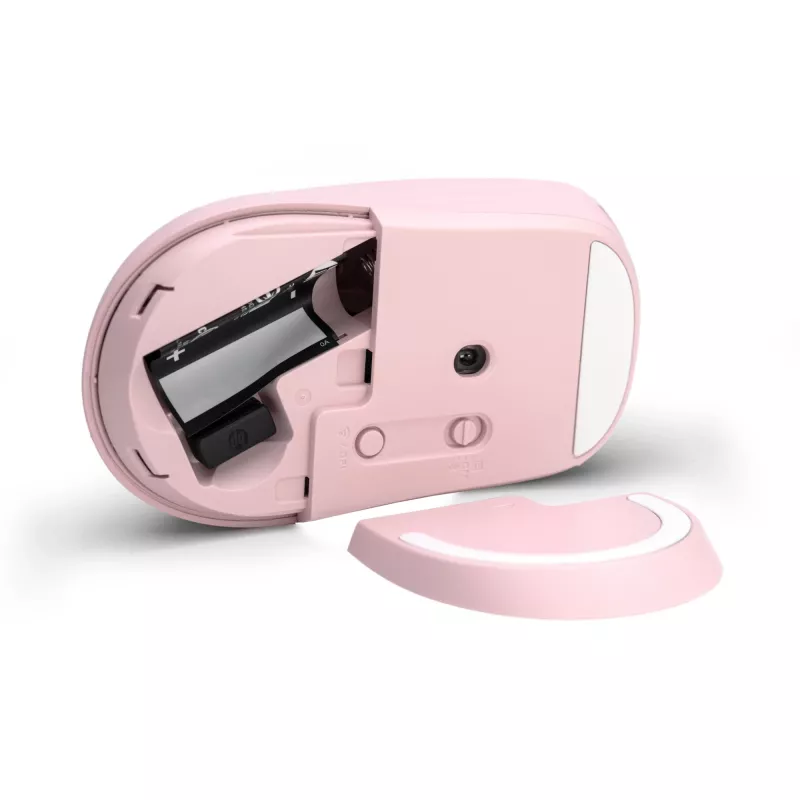 HP 400 Ratón inalámbrico silencioso rosa, ambidiestro, RF Wireless + Bluetooth, 6000 DPI, Rosa