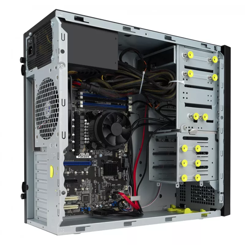 Caja torre ASUS TS100-E11-PI4, negra, con chipset Intel C256, compatible con LGA1200 y fuente de 300 W
