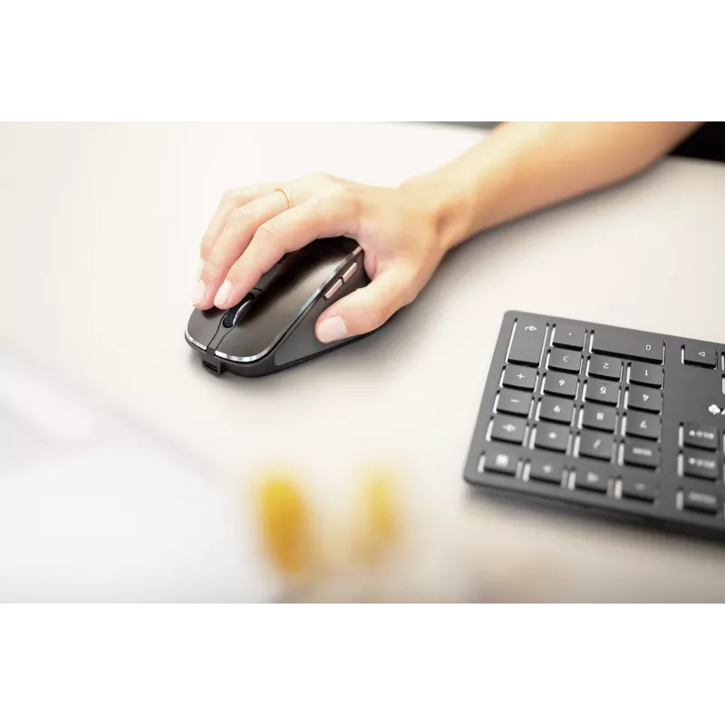 CHERRY DW 9500 SLIM Teclado Ratón incluido Universal RF Wireless + Bluetooth QWERTY Español Negro, Gris