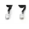 DIGITUS Cable de conexión UAE, RJ10 2,00 m, CU, 4x7x0,12 mm, no apantallado, M/M, cable plano, cable espiral, negro