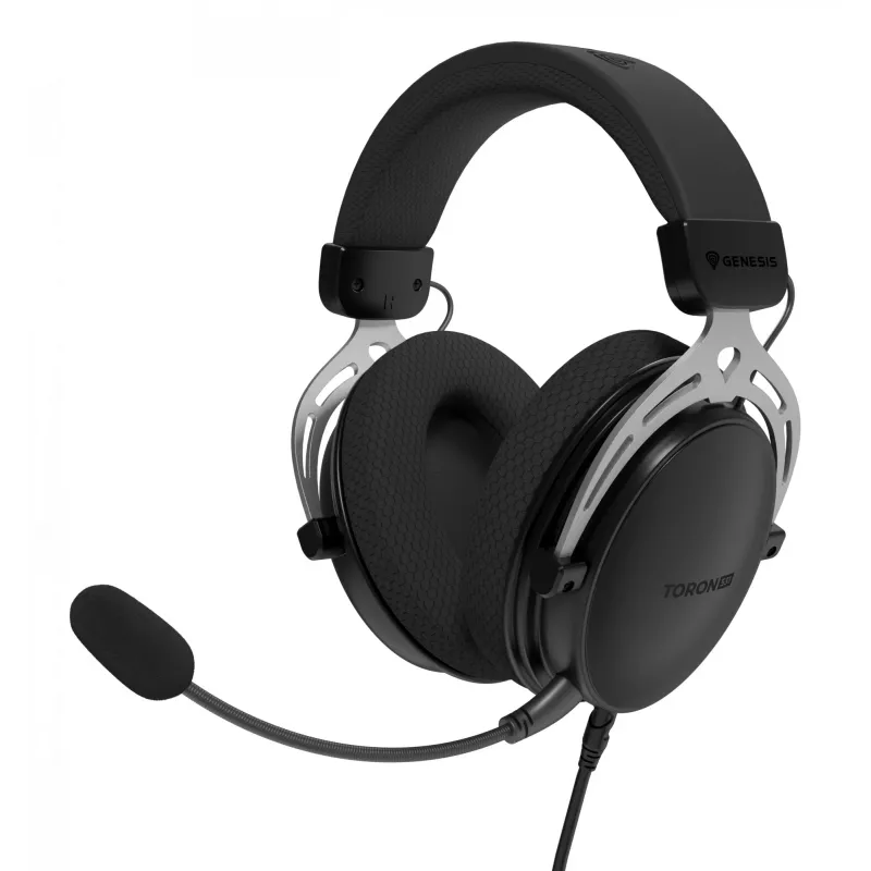 Auriculares gaming cableados binaturales Genesis Toron 531 — circumaurales, 32 Ω, 20–20000 Hz, cable de 1 m