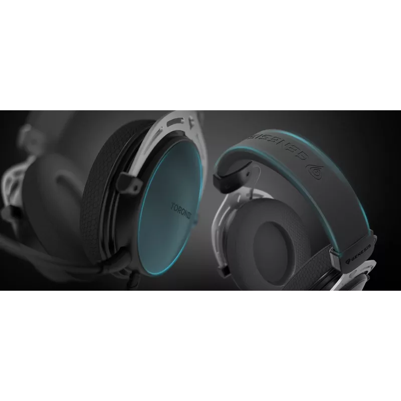Auriculares gaming cableados binaturales Genesis Toron 531 — circumaurales, 32 Ω, 20–20000 Hz, cable de 1 m
