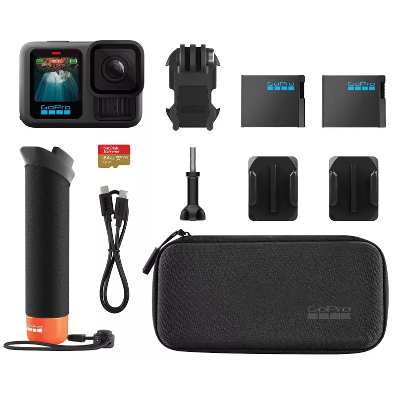 GoPro HERO13 Black Accessories Bundle CHDRB-131-RW cámara de acción, 5,3K, 27,6 MP, HyperSmooth 6.0