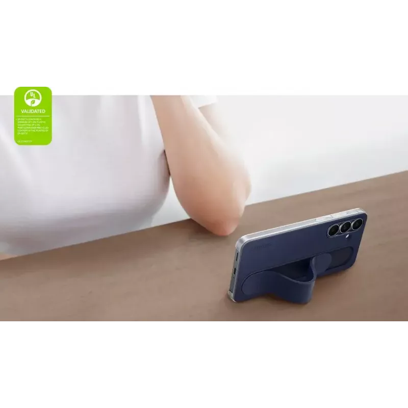 Funda Protective Standing Grip Samsung para Galaxy S25 FE, Negro, soporte de mesa