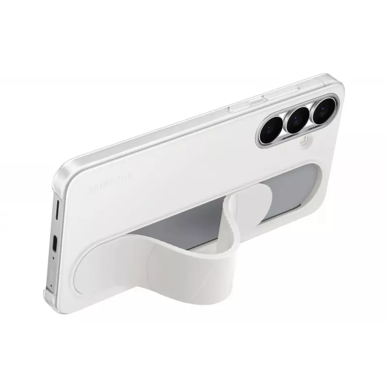 Funda Standing Grip Samsung para Galaxy S25 FE – Blanco, soporte de mesa