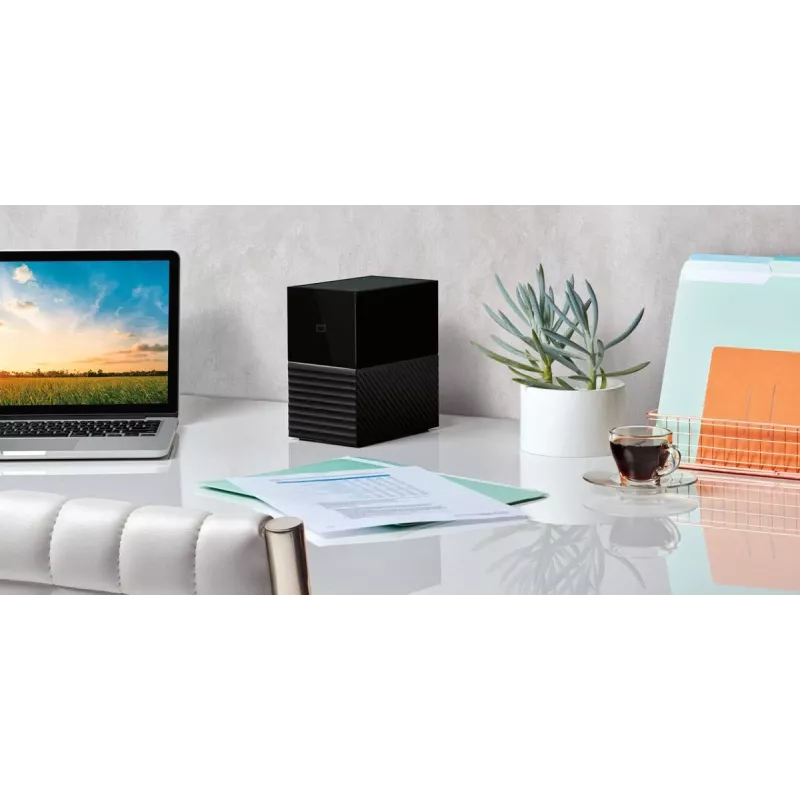 WD My Book Duo WDBFBE0360JBK almacenamiento RAID externo de 36 TB (2x 18 TB HDD), USB-C 3.2 Gen 1, RAID 0/1/JBOD, cifrado por hardware AES de 256 bits, negro