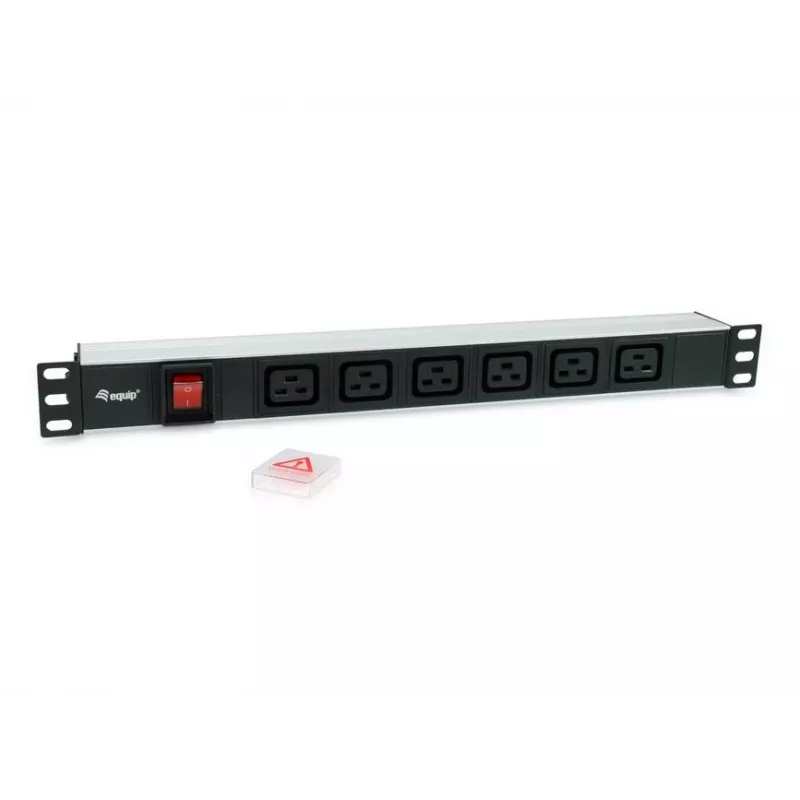 Equip 333319 Unidad de distribución de corriente (PDU) 6 salidas AC 1U Negro