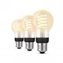 Philips Hue White Ambiance E27 A60 bombilla inteligente de filamento, 7 W, 550 lm, 3 unidades