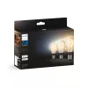 Philips Hue White Ambiance E27 A60 bombilla inteligente de filamento, 7 W, 550 lm, 3 unidades