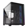 FSP M580-BP Plus caja de PC Midi Tower, ATX/mATX/Mini-ITX, ARGB, cristal templado, 4 ventiladores de 120 mm, negra