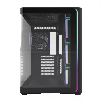 Caja FSP M580-BP Plus Torre Midi mITX, mATX Negra ARGB, Torre Midi, PC, Negra, ATX, micro ATX, Mini-ITX, Cristal, SPCC, 16 cm