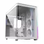 FSP M580-WP Plus caja de PC Midi Tower, ATX, ARGB, cristal templado, blanca