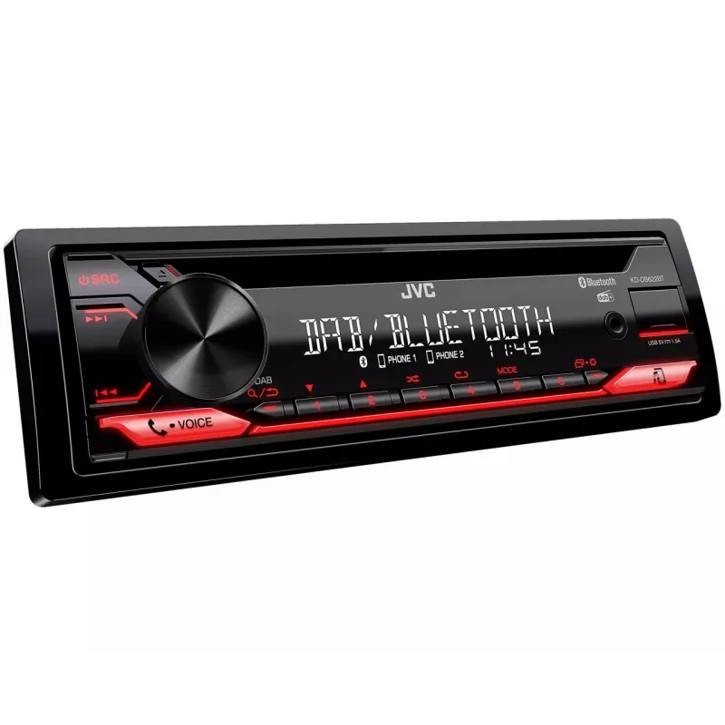 Radio para coche JVC KD-DB622BT Negra 200 W Bluetooth