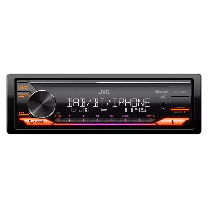 JVC KD-X482DBT Negra 200 W Bluetooth