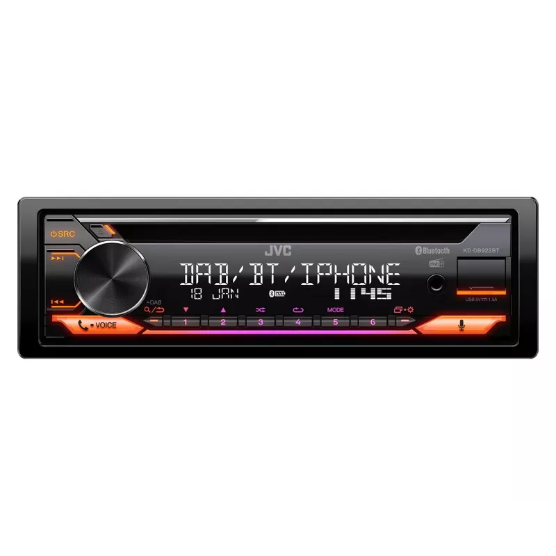JVC KD-DB922BT Negra 200 W Bluetooth