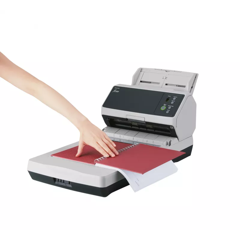 Escáner Ricoh fi-8250 ADF + Alimentador de hojas sueltas 600 x 600 DPI A4 Negro, Gris