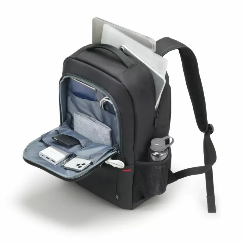DICOTA Eco Backpack Plus Base – Funda para portátil 13-15,6 pulgadas – Negro / 300d Rpet Poliéster