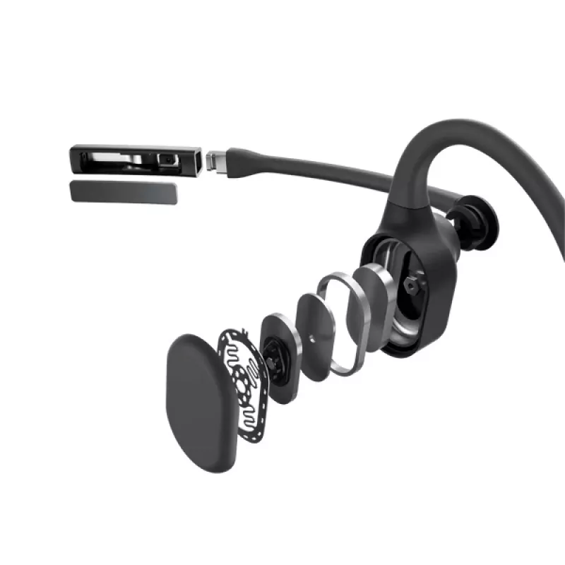 SHOKZ C110-AI-BK-EN Auriculares/Headset Inalámbrico Ear-Hook Oficina/Callcenter Bluetooth Negro