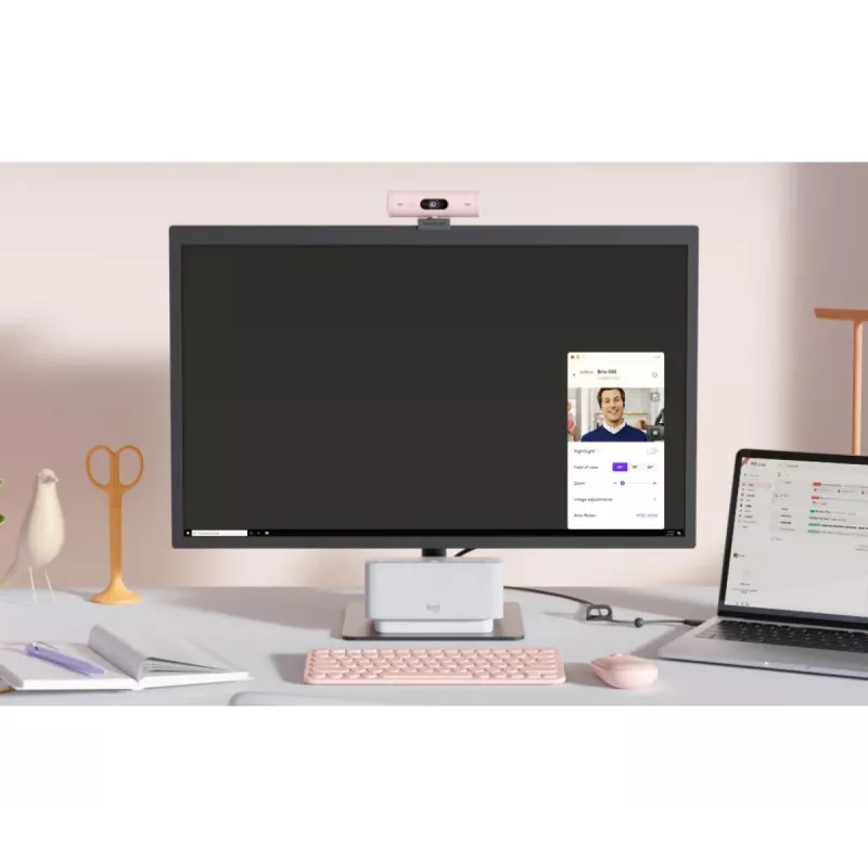 LOGITECH Brio 500 Webcam Full HD Rosa