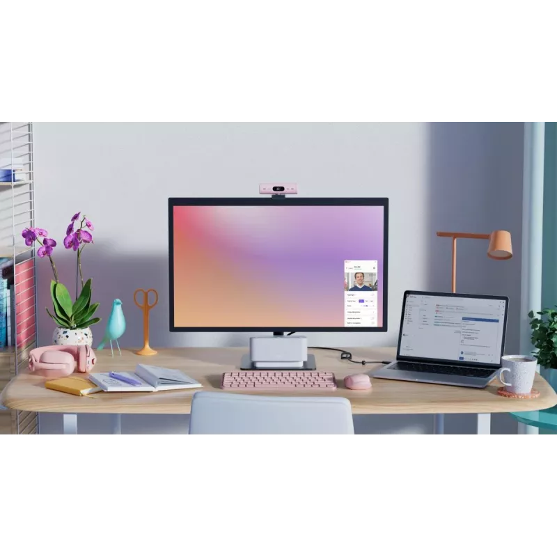 LOGITECH Brio 500 Webcam Full HD Rosa