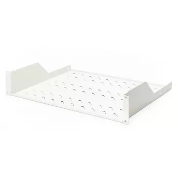 DIGITUS Bandeja de montaje en rack 2U fija ventilada, color gris (RAL 7035), hasta 25 kg, 85x483x350 mm