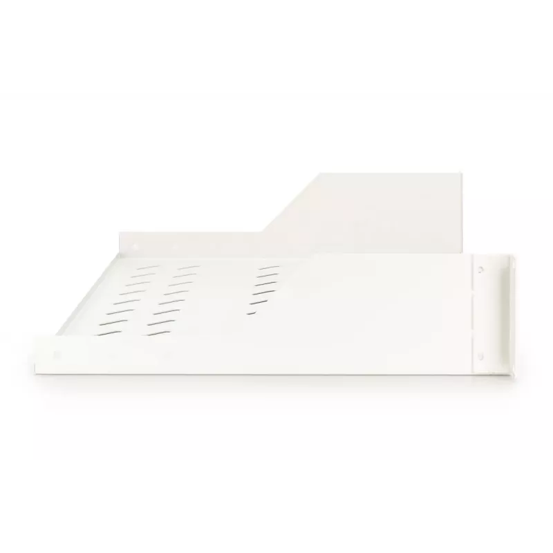 DIGITUS Bandeja de montaje en rack 2U fija ventilada, color gris (RAL 7035), hasta 25 kg, 85x483x350 mm